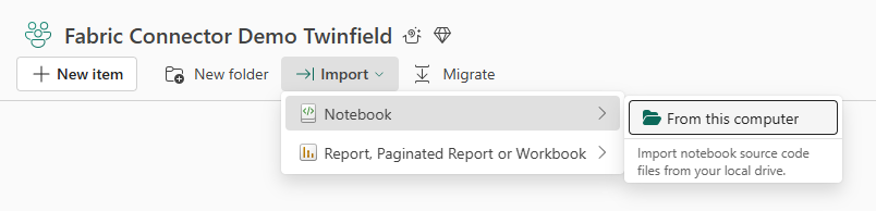 2.1 Inrichten notebook - Power BI Connector