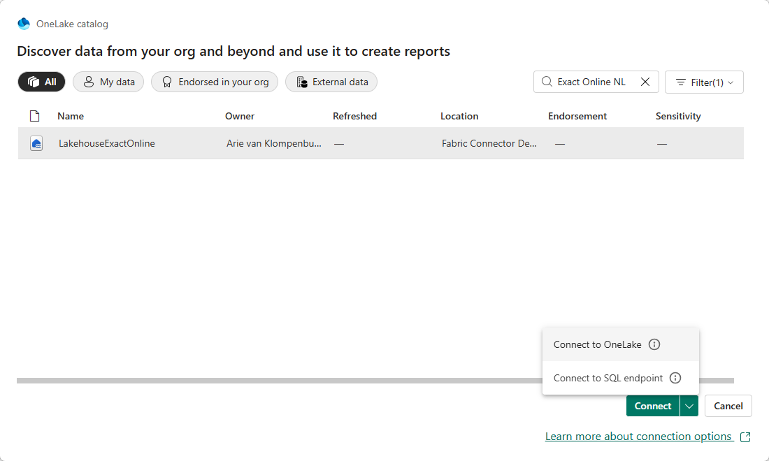3.1 Import Power BI with Direct Lake - Power BI Connector